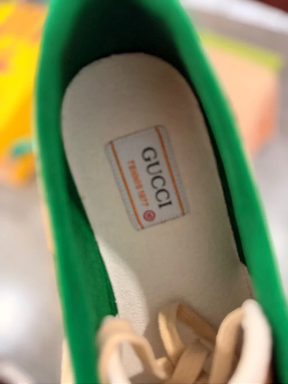 Gucci Brown GG Canvas Low-Top Sneakers with Green and Red Web